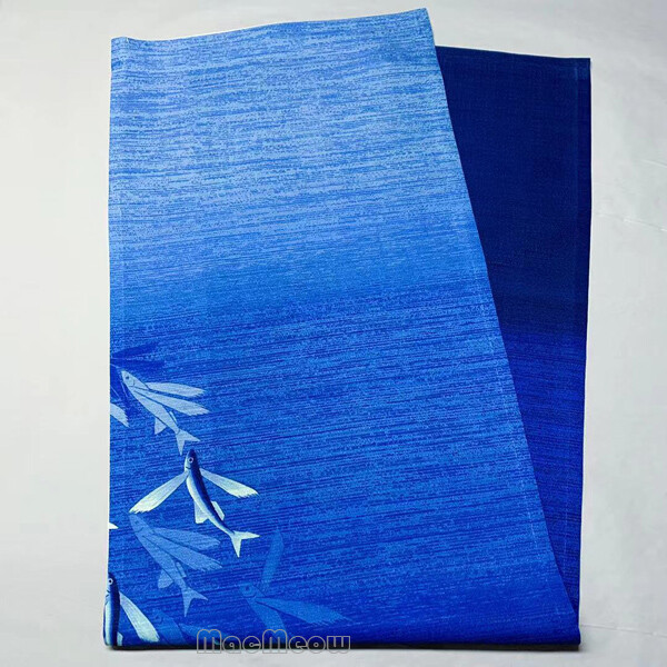 New Japanese Noren Doorway Curtains Room Doorway Divider Blue Lucky Flying Fish