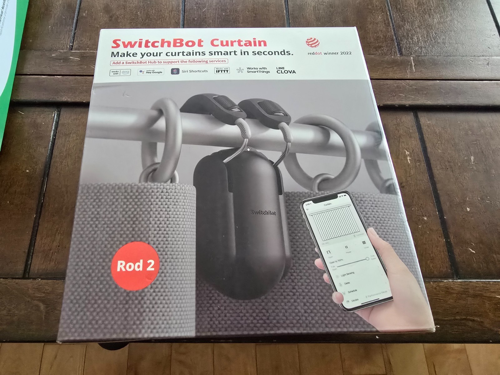 -SwitchBot W0701600 White Bluetooth Smart Electric Curtain Rod 2 Work With Alexa