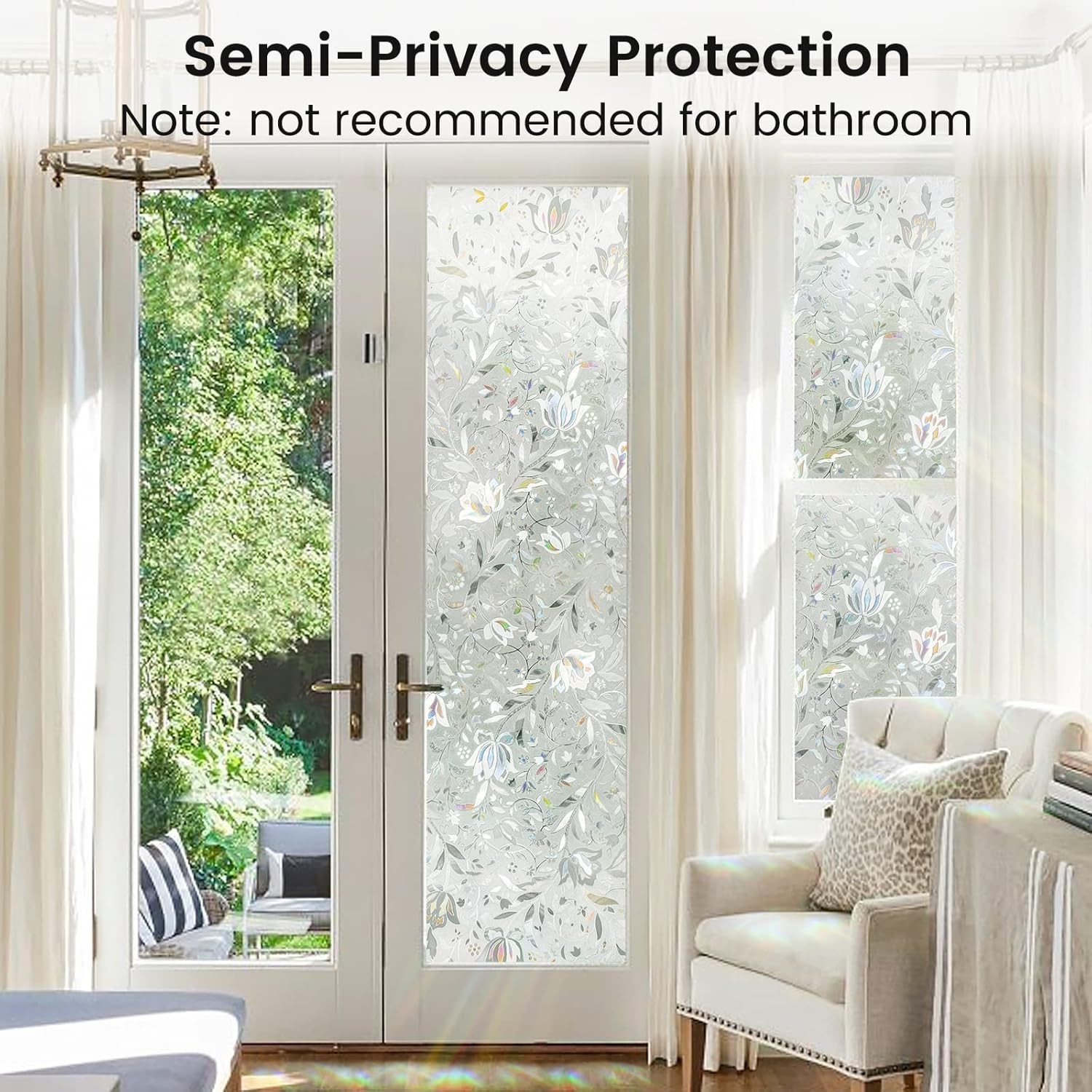 Window Privacy Film Decorative Stained Glass Static Clings Frosted Sticker Cover