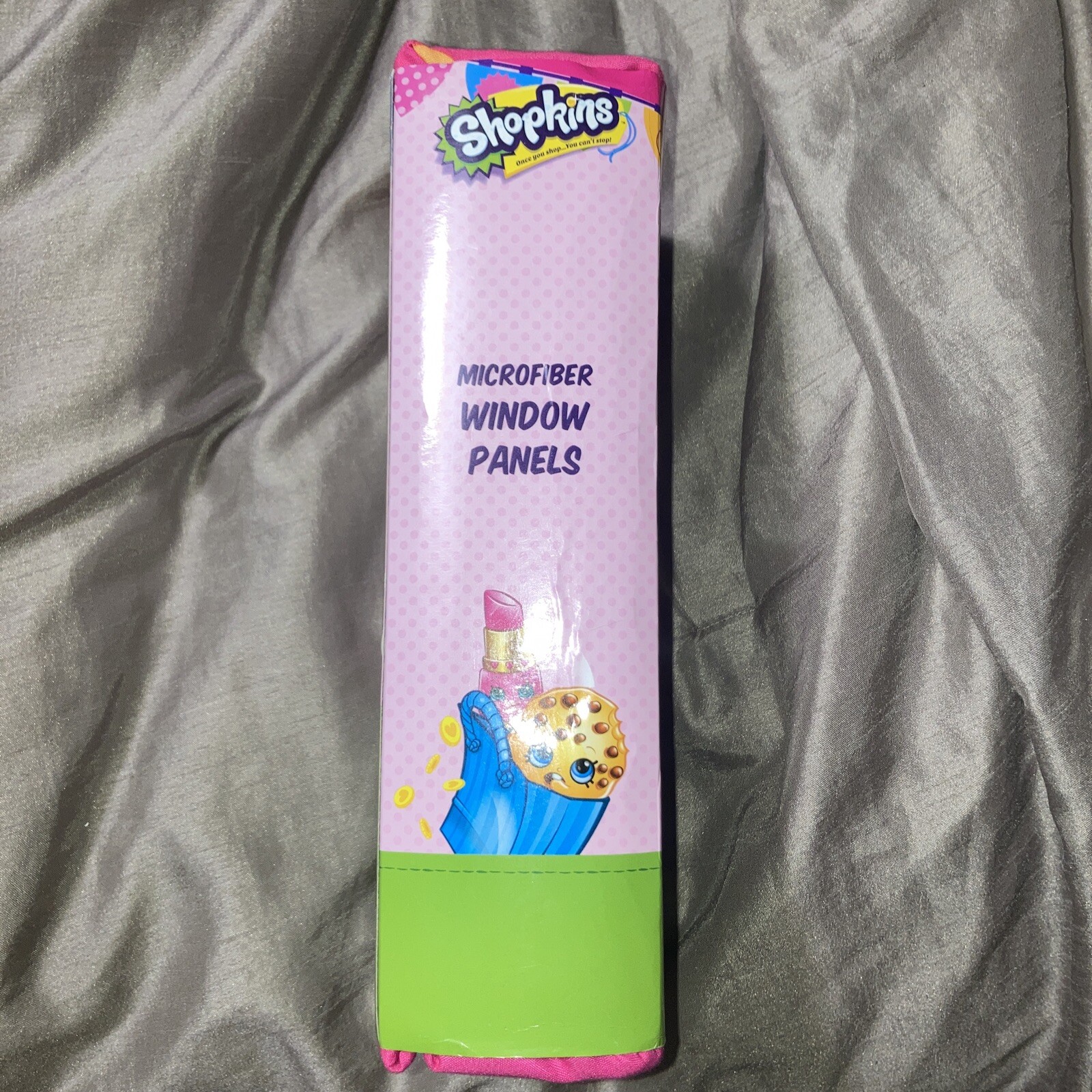 Shopkins Microfiber Window Panels Curtains Pennant Flag Design 82×63 Pink NOS