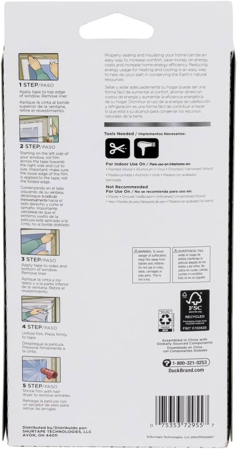 MAX Strength Window Insulation Kit, Winter Window Seal Kit Fits Patio Doors & La