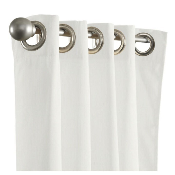 NEW! Sunbrella Light Filtering Grommet Curtain White 84″ Length ONE PANEL