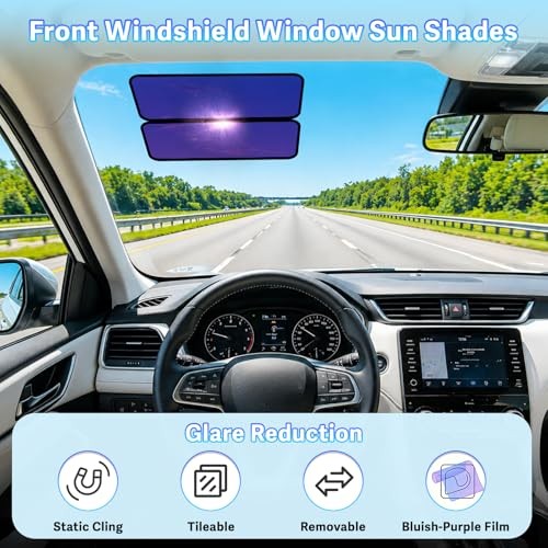 Car Window Shade for Driver Window Sun Shade, 2 Pack 16″x7″ 2 Pack (16 x 7 in)
