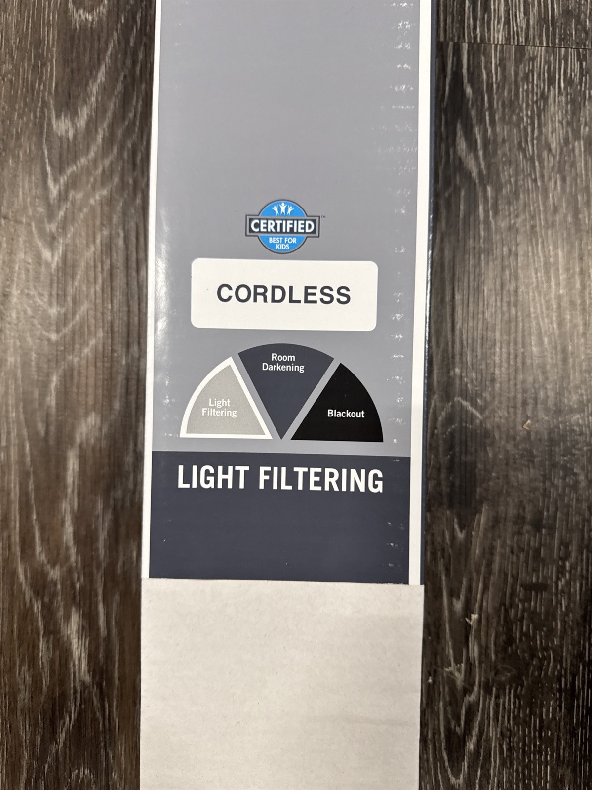 White Cordless Light Filtering 1 in. Vinyl Mini Blind – 35″W x 64″L – New
