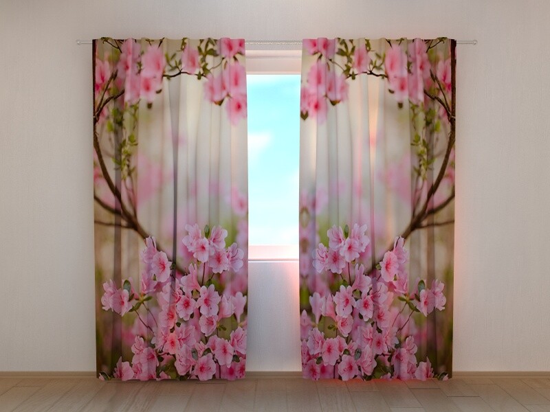 3D Lux Photo Curtain Printed with Springtime image Wellmira Made to Measure