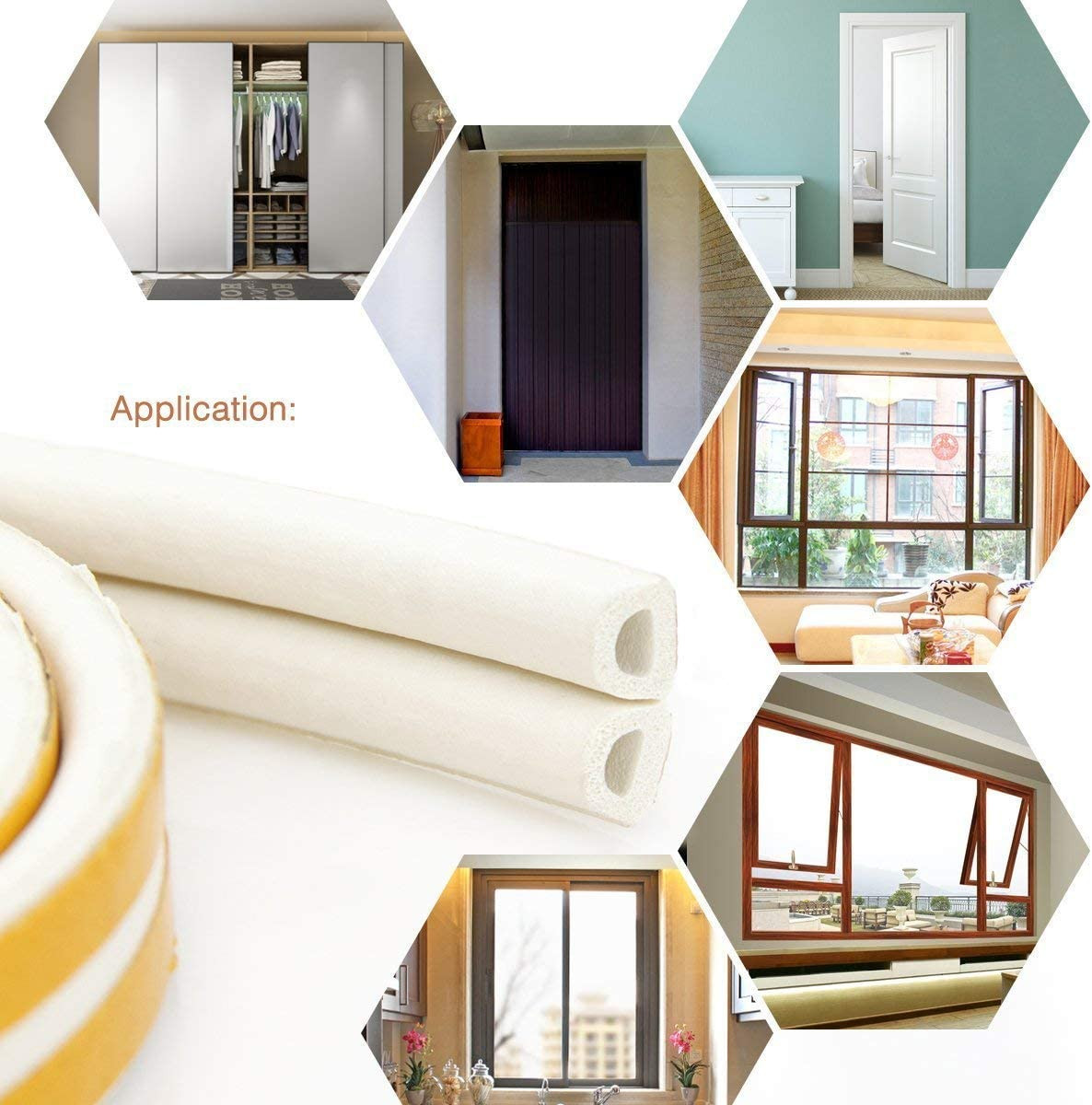33FT Weather Stripping for Doors & Windows – Insulation & Weatherproofing Seal