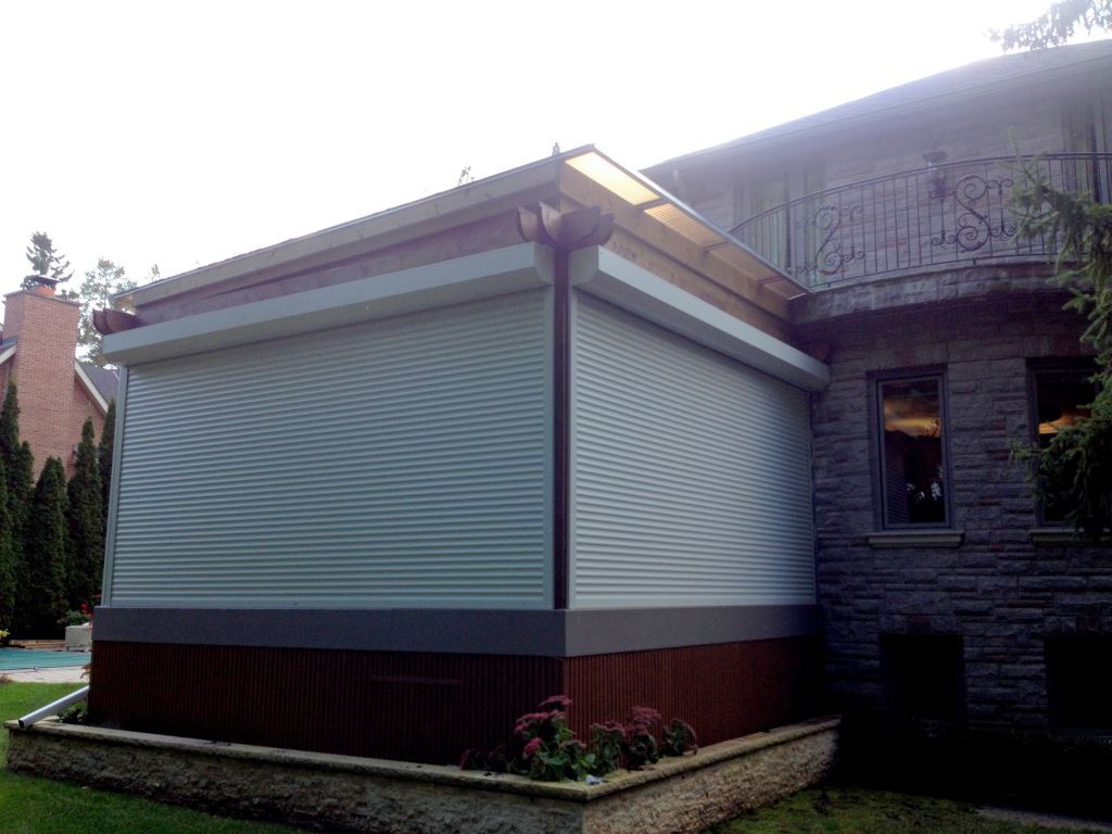Automatic Security Roll Up Window Shutter (Anthracite Gray)