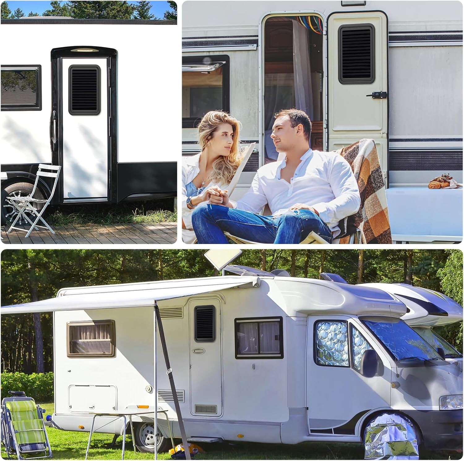 Thin Shade Ready RV Entry Door Window Lippert Prepped 12”x21” Pleated Blinds