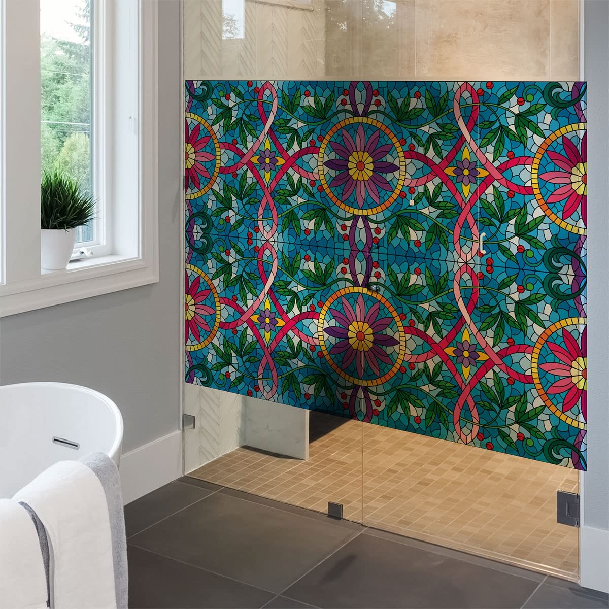 Privacy Film for Windows and Shower Doors, Window Stickers – 40 x 100cm