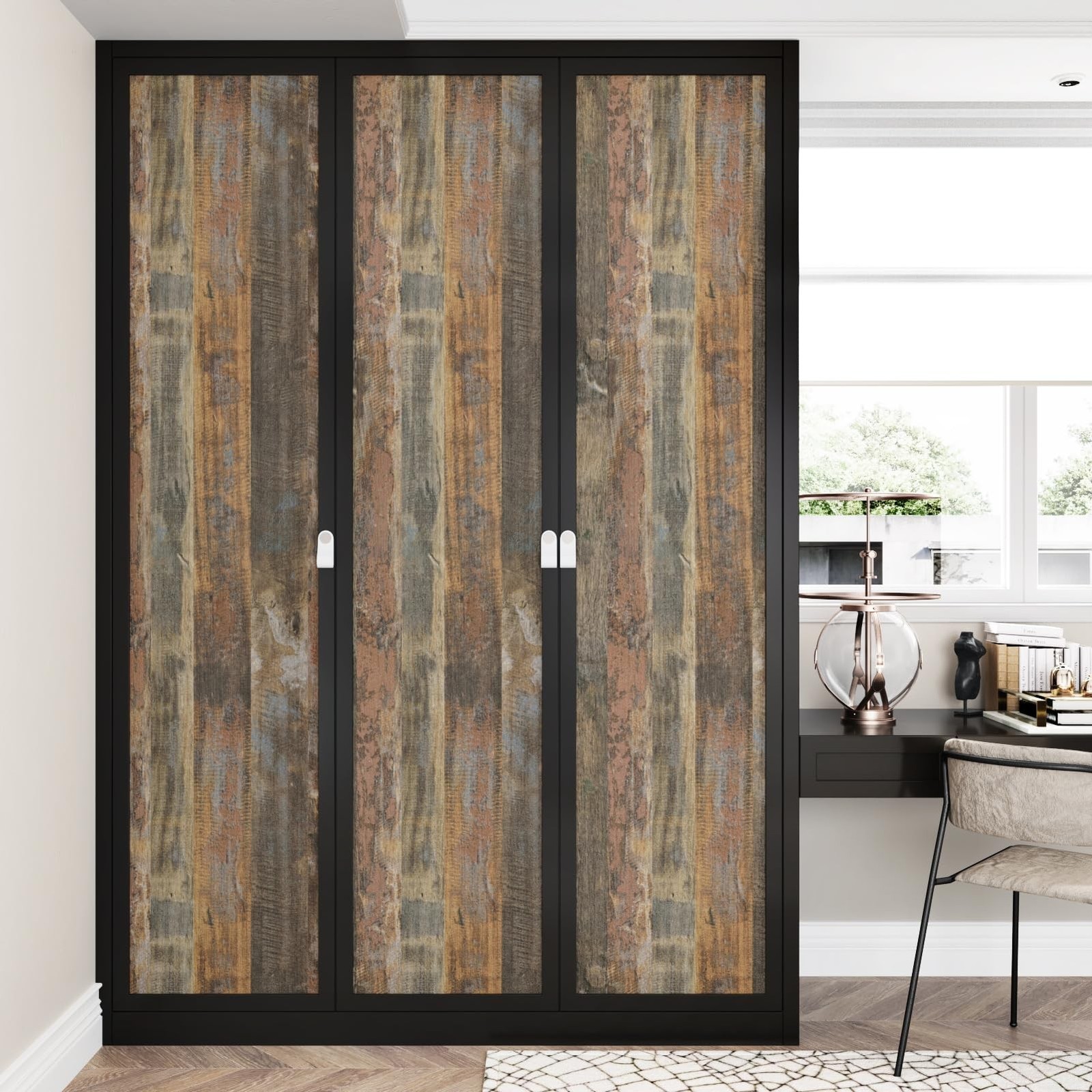 Brown Wood Contact Paper for Countertops Waterproof Shiplap Peel and Stick Wa…