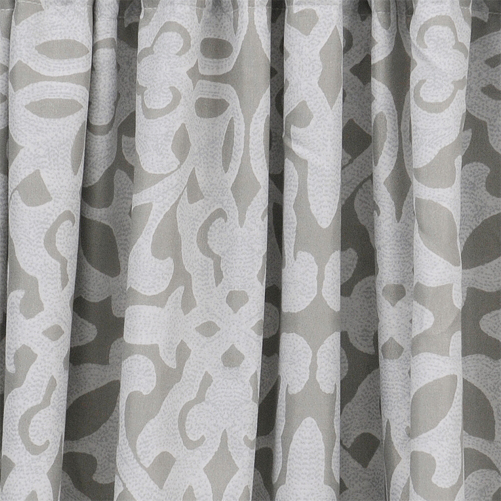 Bellamy Gray Geometric Printed Curtains with Liner Set of 2 Panels 60×84″ Decor