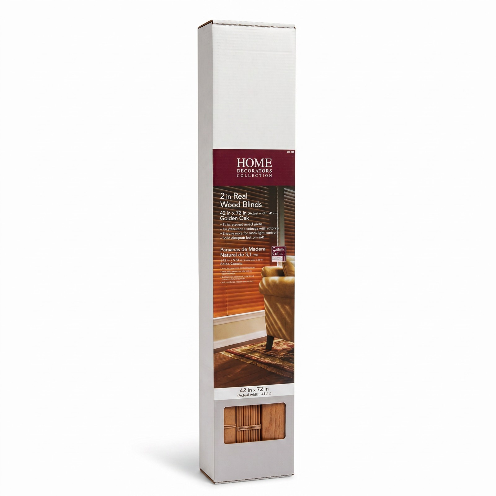 Home Decorators Collection Real Wood 2 Inch Blinds Golden Oak 42×72 Inches