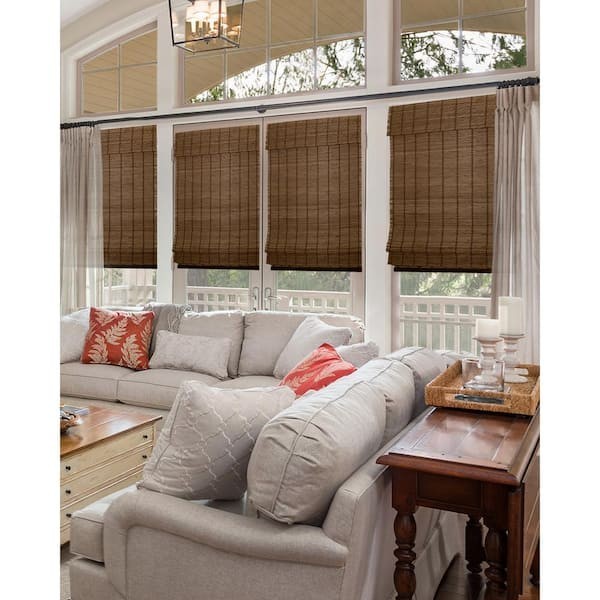 Chicology Cordless Light Filter Natural Woven Bamboo Roman Shade – Moose