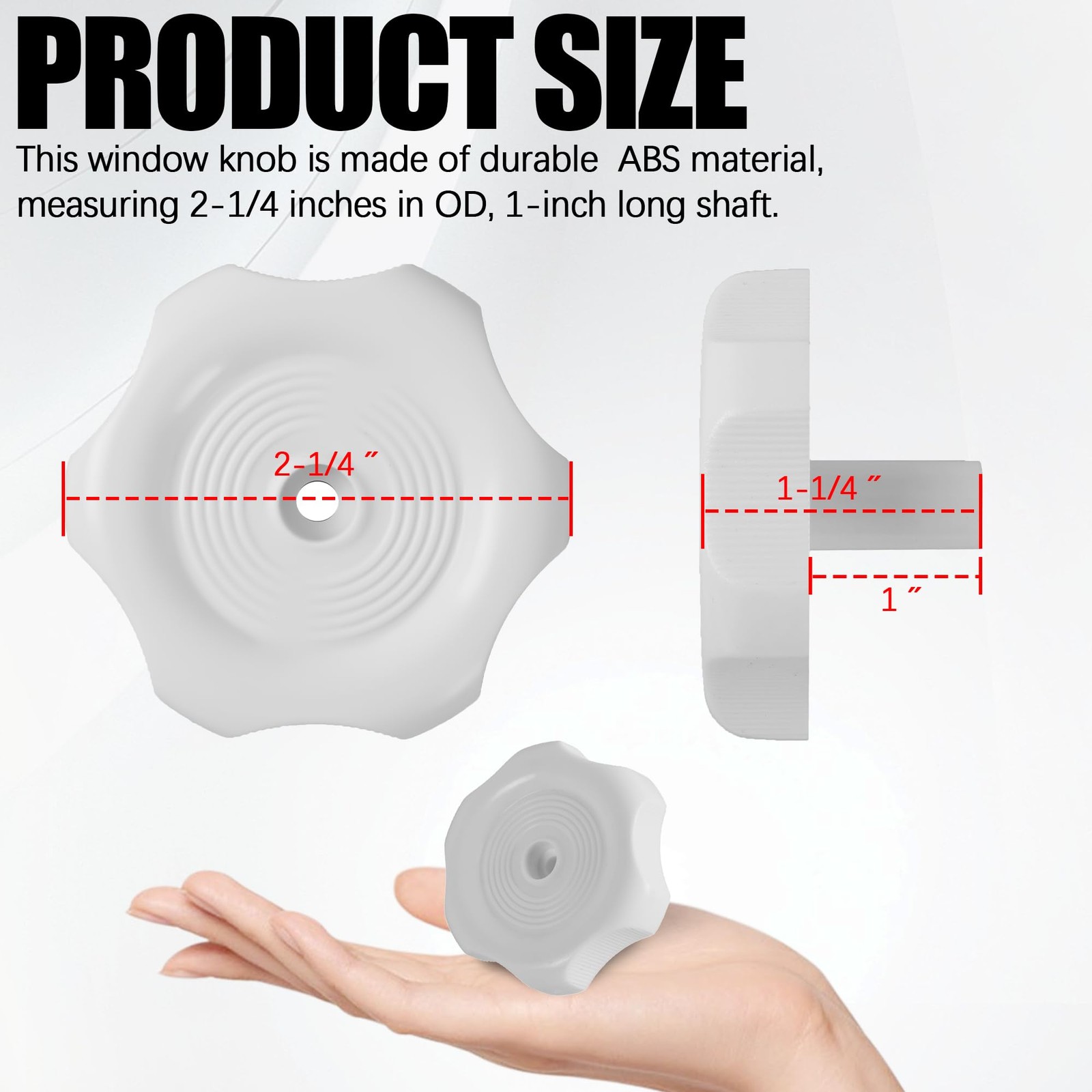 3Pack, White 1″ Shaft RV Window and Vent Knob Interior Hardware Camper Window…