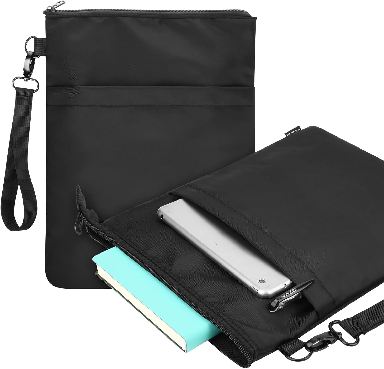 Book Sleeves with Zipper, Travel Protector Pouch for Paperbacks &…