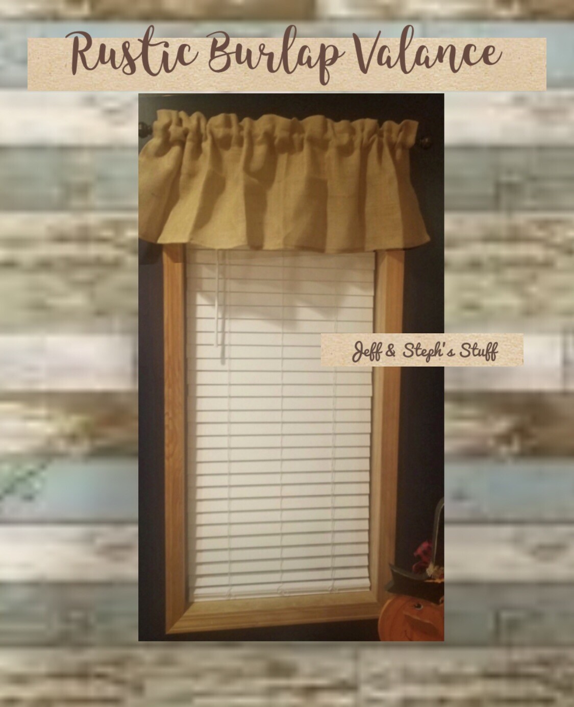 Rustic, Jute, Burlap, 52”W X 15″L Farmhouse Decor, Custom options