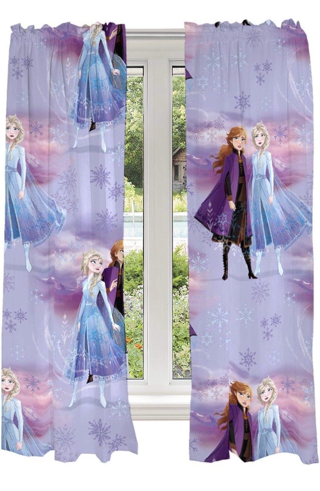 Disney Frozen Two Bedroom Window Dressing /Curtains