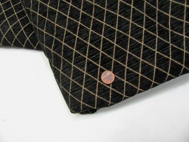 JCPenney Lattice Black Chenille 2pc 84 x 84 Drapery Panel Set