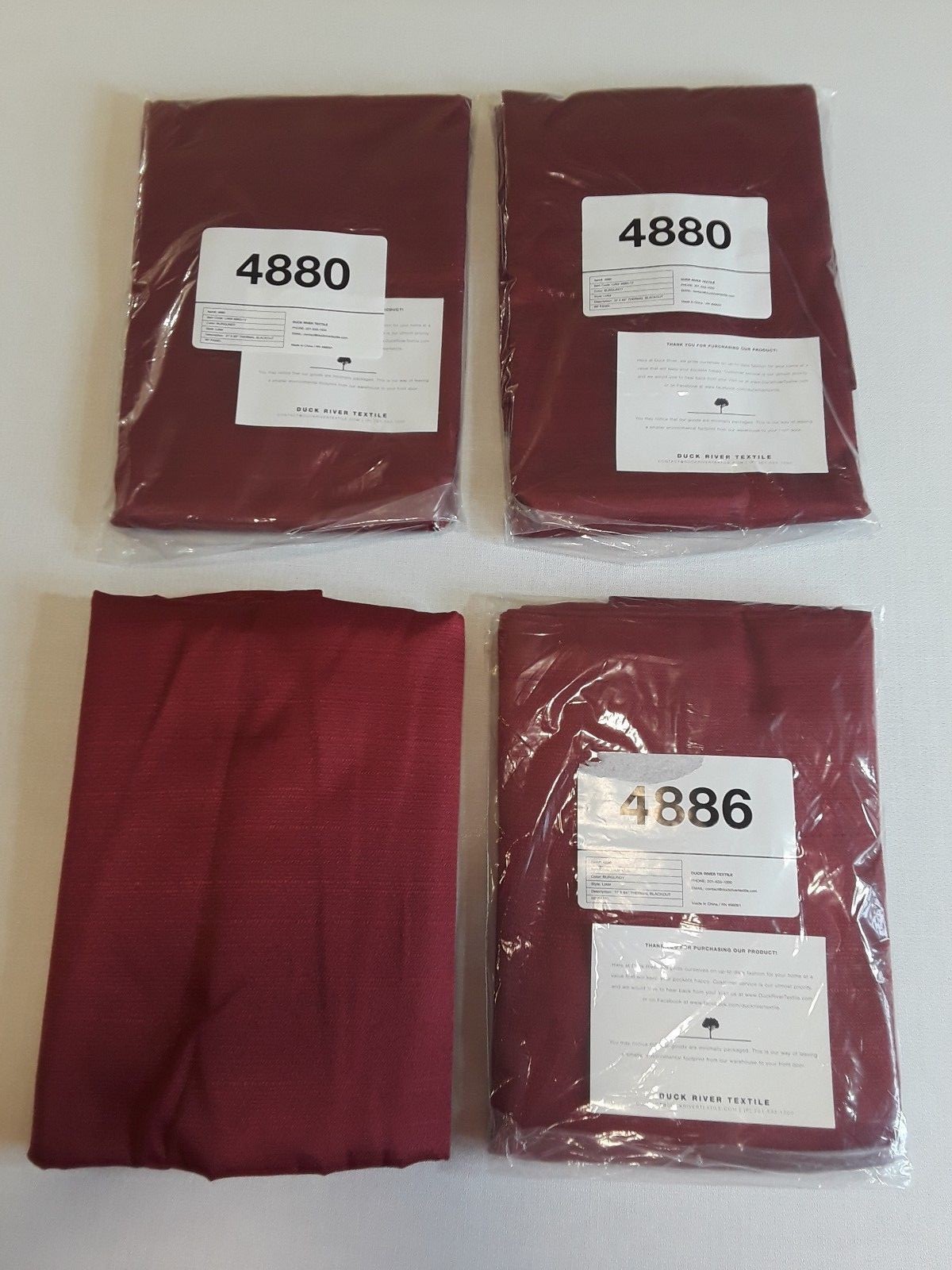 2 Sets of NWT Duck River Burgandy Liam Black Out Drapes