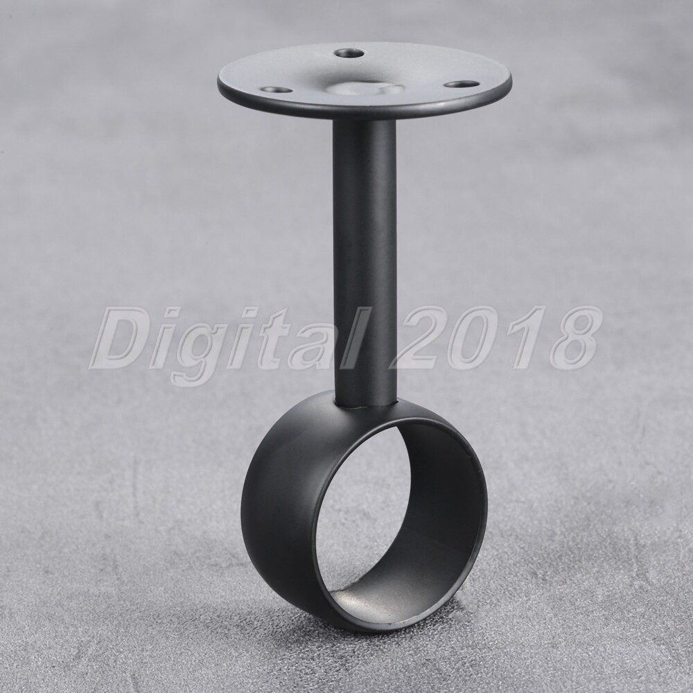 2X Flange Rod Holder W/ Screw Curtain Rod Ceiling-Mount Bracket Support Hardware