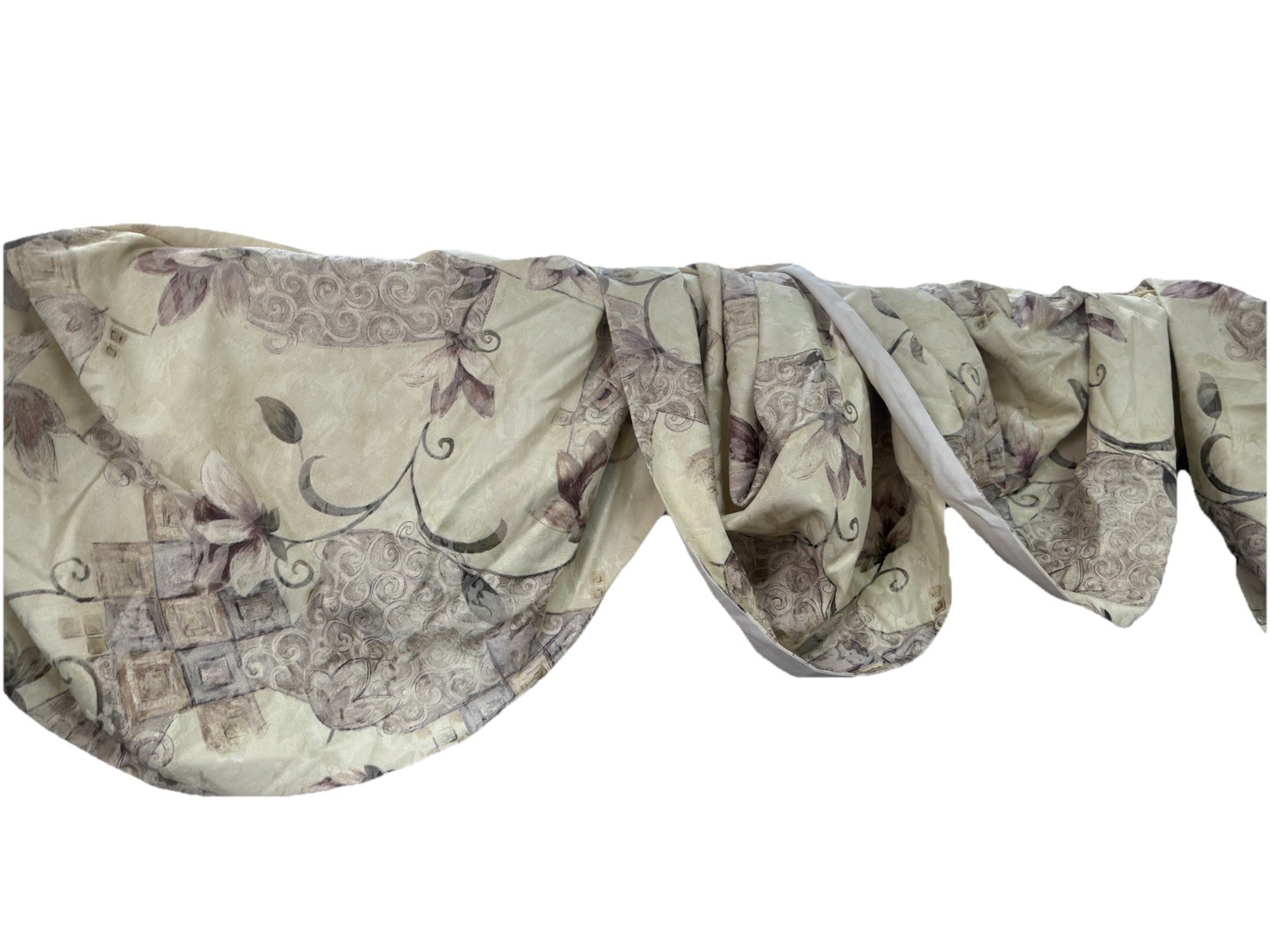Custom Made Extra Wide Luxury Window Treatment Swag Valance 135″ W x 45″ L