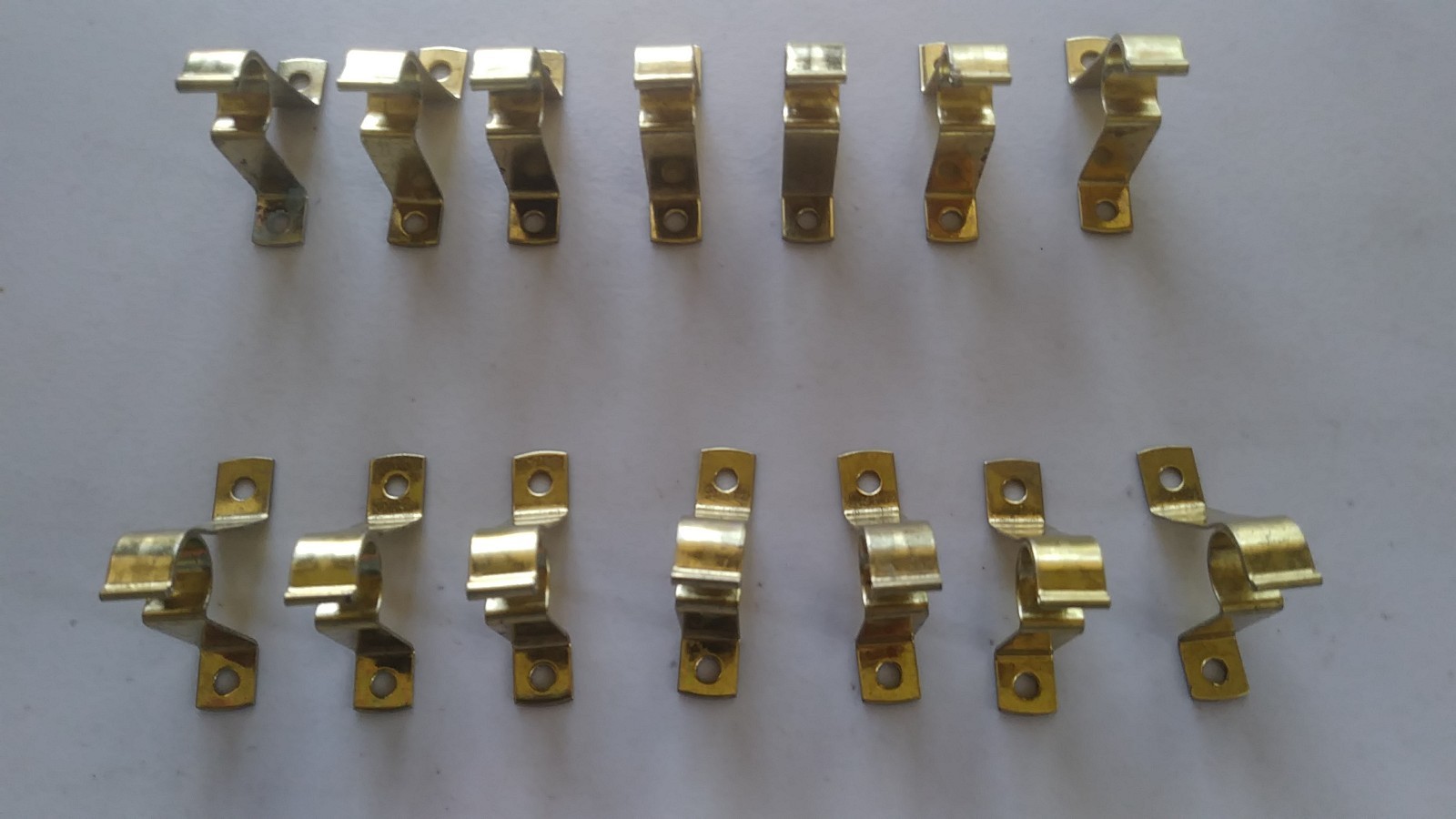 VIntage Kirsch cafe rod 14 brass brackets. For 7/16 inch Cafe Rods. 396