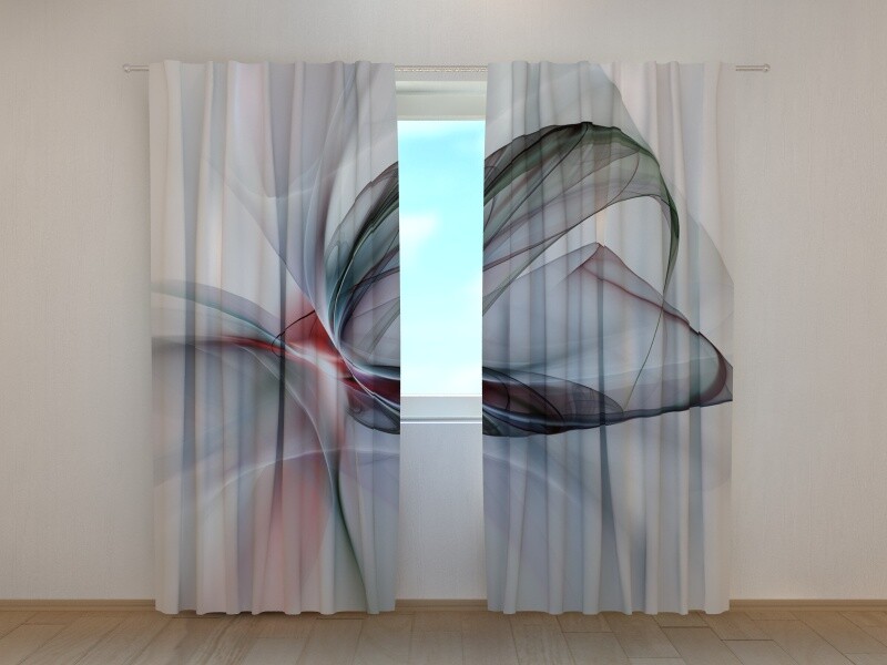 Photo Curtain Printed Elegant Black Abstraction image Wellmira Made to Measure