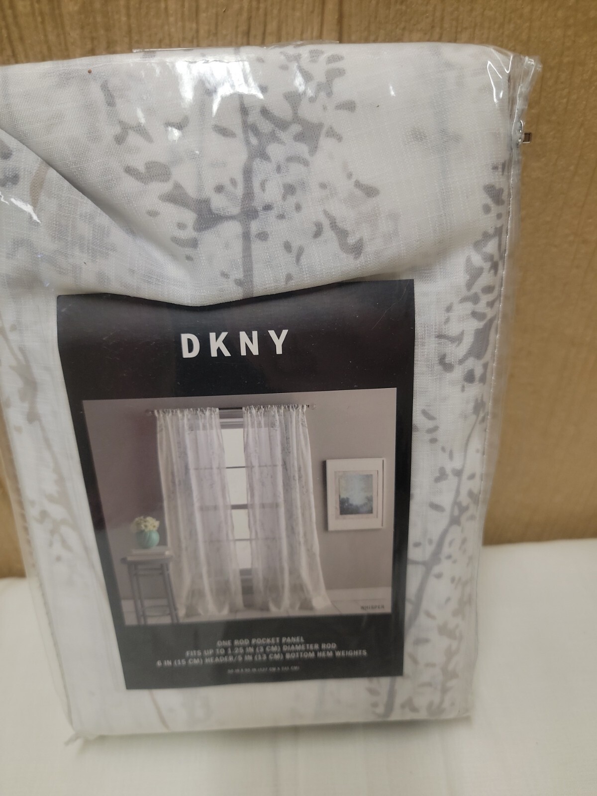 DKNY Single Rod Pocket Panel 50″x95″ Sheer 1.25 in Diameter Rod Paisley