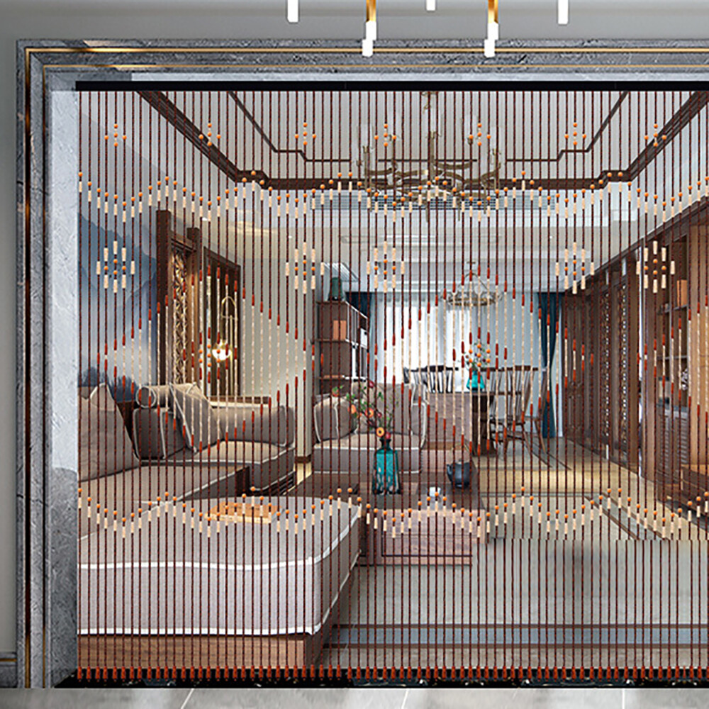 Bead Curtain, String Door Curtains Beaded Wooden Curtain 31 Line For Doorway