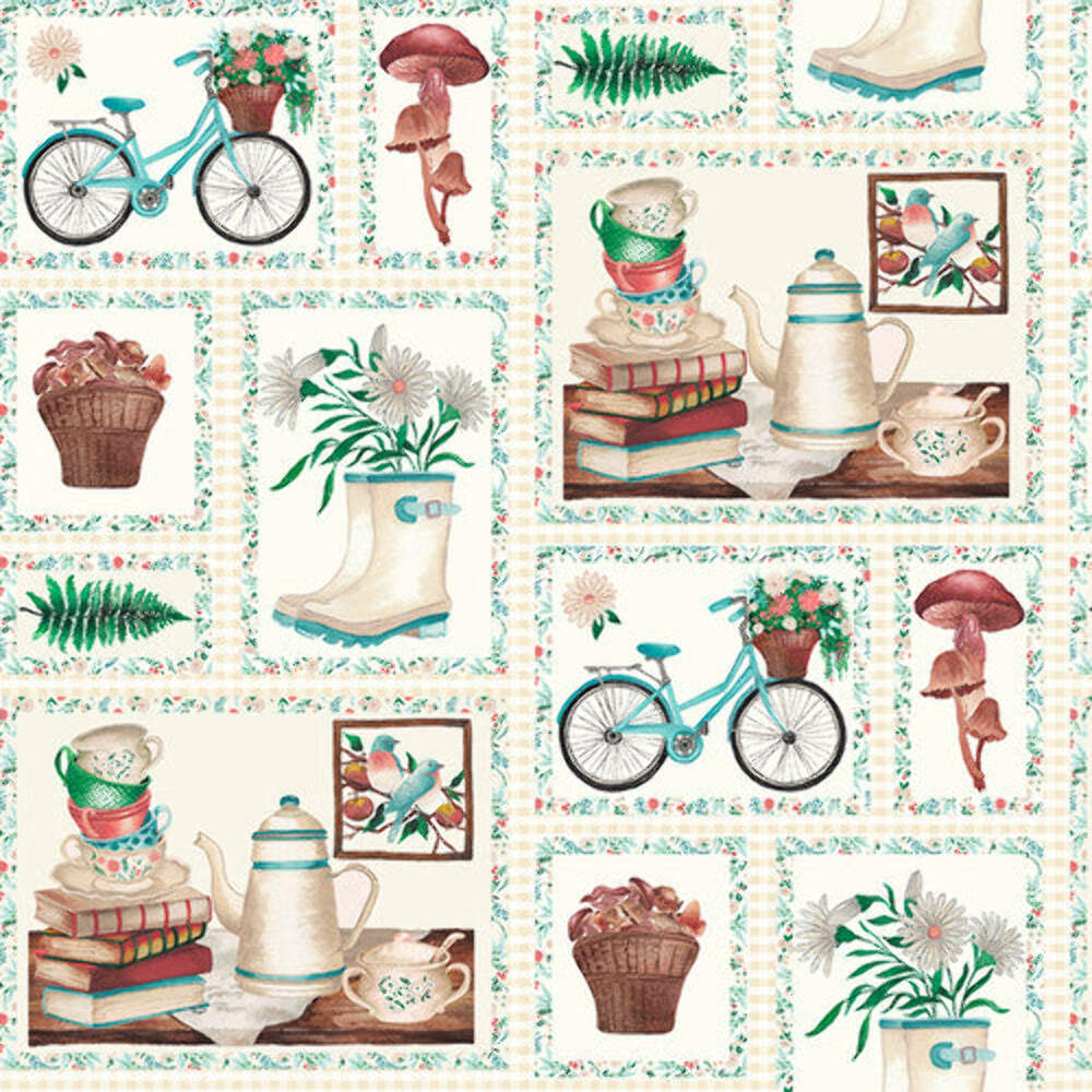 Handmade Valance or Curtain Panel Rural Fantasy