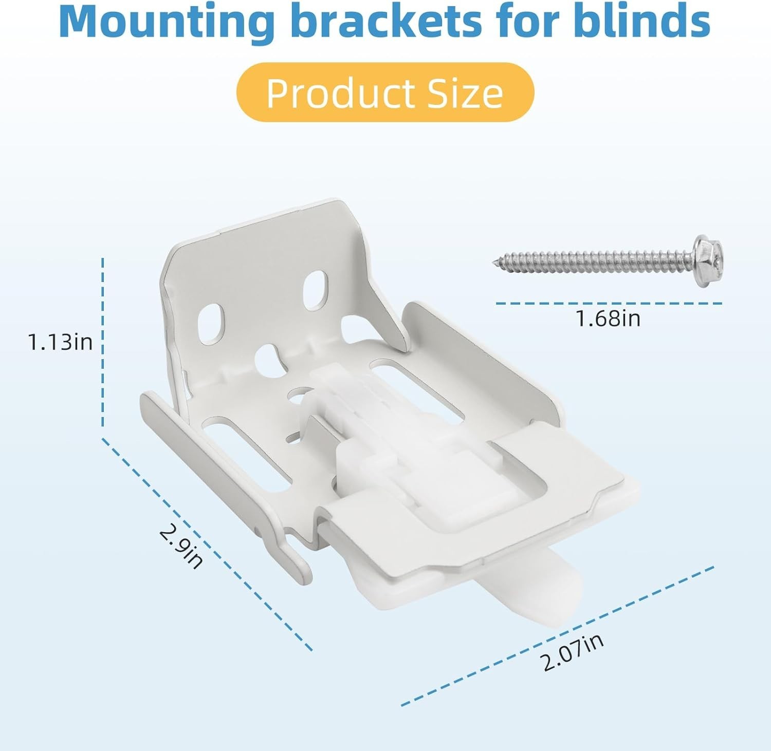 Qty 2 Hunter Douglas Mounting Brackets Silhouette Upgraded Metal, Silouette