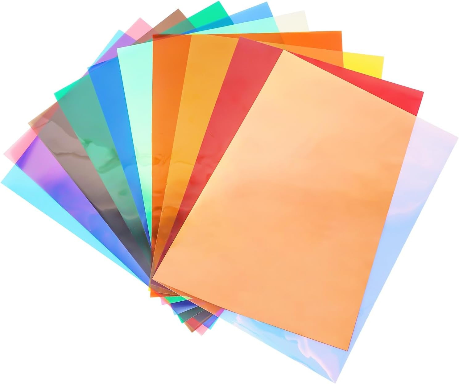 10Colors Bundle Pack Colorful Transparent Window Film Self Adhesive Glass Fil…