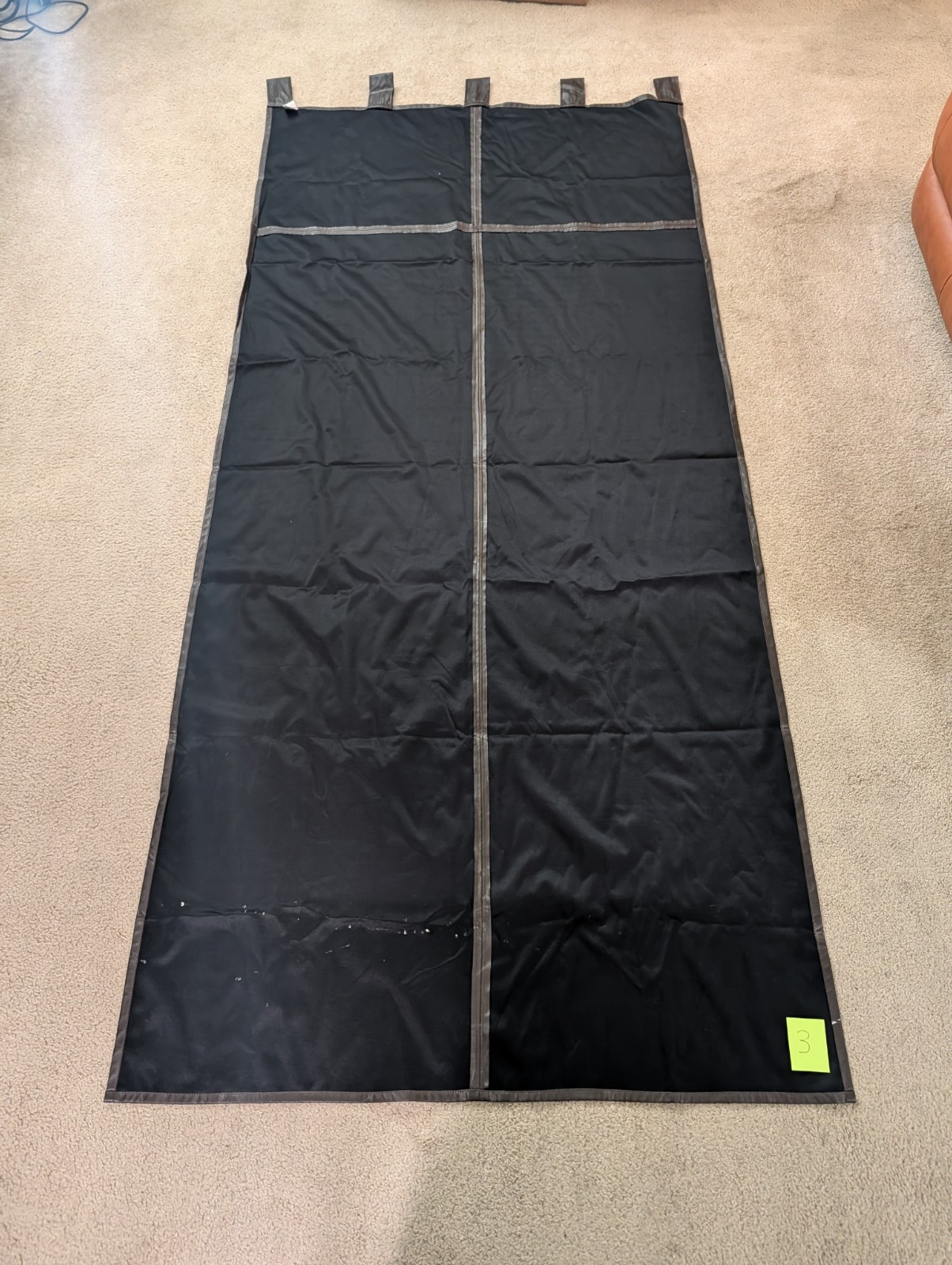 Croscill Home Tab Top Curtain Panel 40” X 95” Brown Cocoa Faux Leather FREE D SH