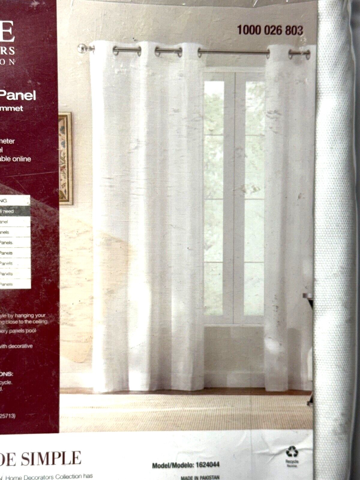 White Solid Grommet Room Darkening Curtain – 42 in. W x 84 in 100% Cotton