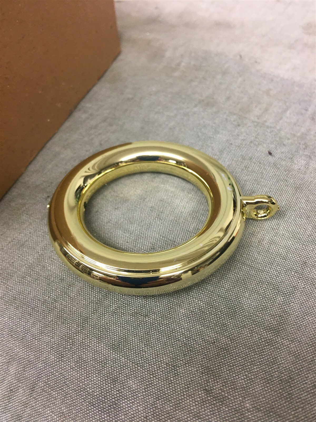 Graber Brass Colored 1- 3/4” Cafe Rings NOS 10 ct. Box 5-811-8 Curtain Rings