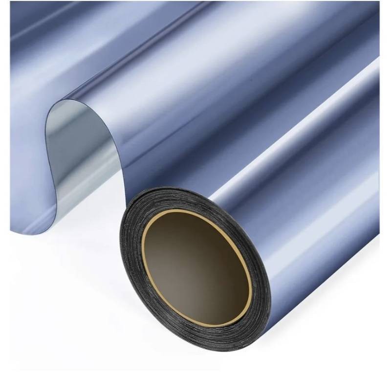 WochiTV One Way Window Film Tint UV Blocking Blue Silver (35.4″ X 13.1 ft)