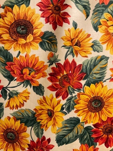 Handmade SUNFLOWER Valance, 41 X 15 INCHES