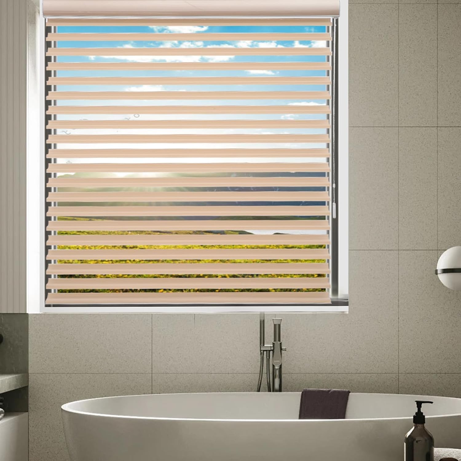 Changshade CUSTOM Corded Window Blinds Light Filtering Shades Shangri-La Shades