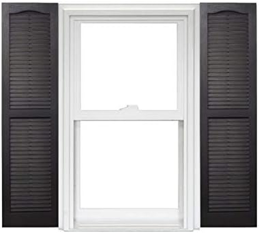 Homeside Open Louver Vinyl Shutters (1 Pair) 14-1/2In. X 35In. – 050 Bl