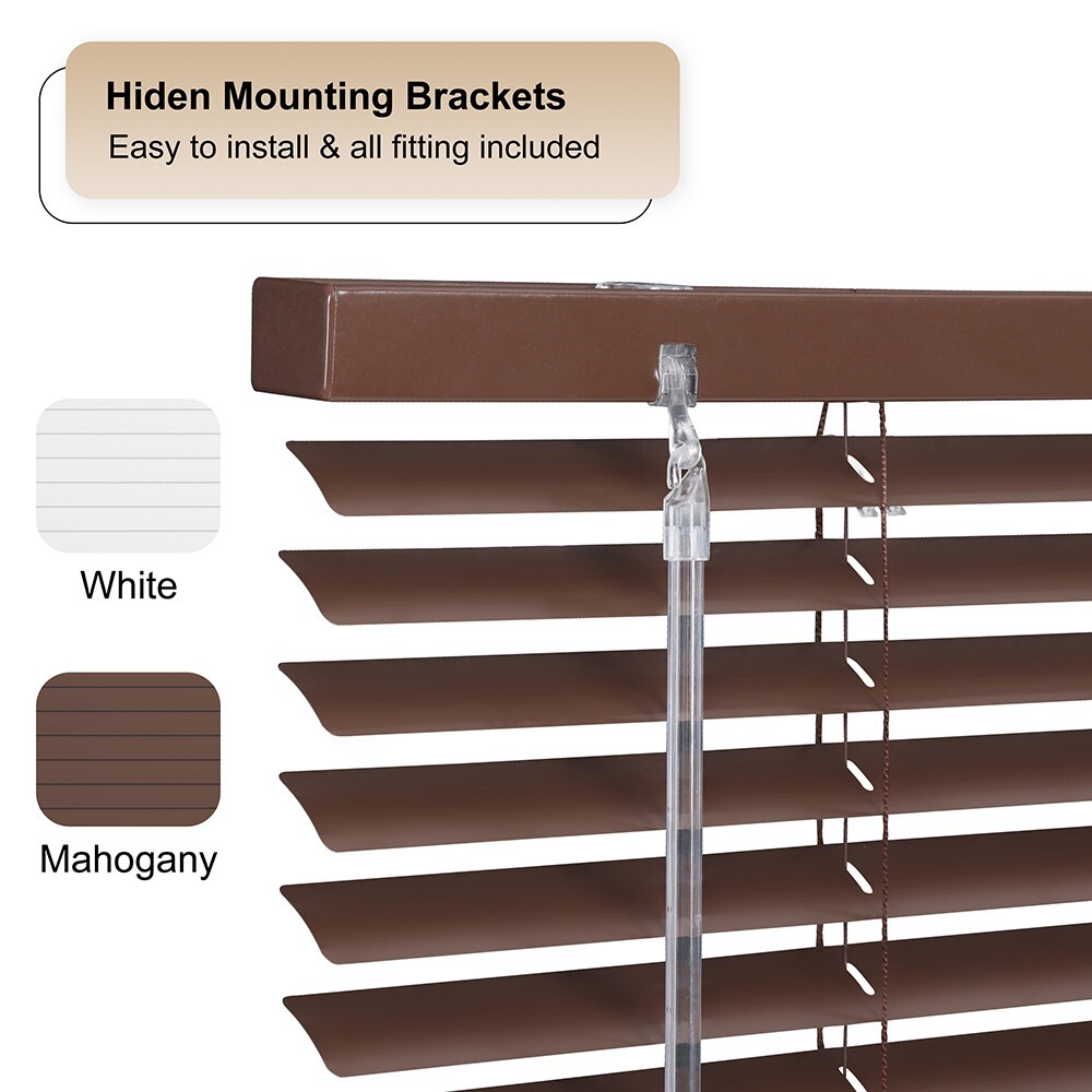 LUCKUP Cordless Mini Blinds Aluminum Venetian Blind Horizontal Window Shades