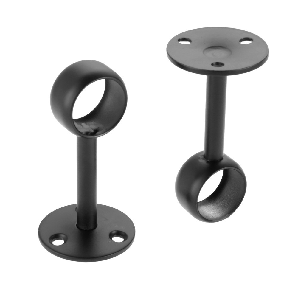 2Pcs Flange Rod Holder Closet Pole Socket Stainless Steel for tube Dia.16mm-32mm
