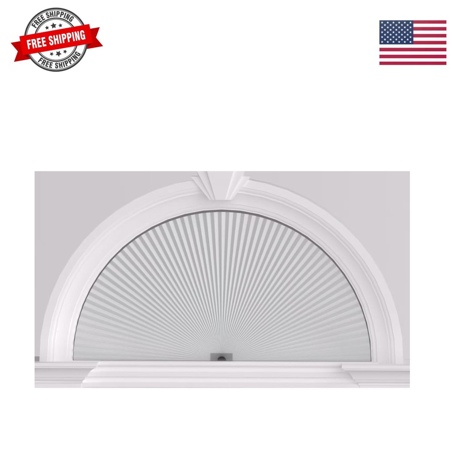 Arch Window Shades Half Circle Blackout Cellular Shades Cordless No Drill Bli…