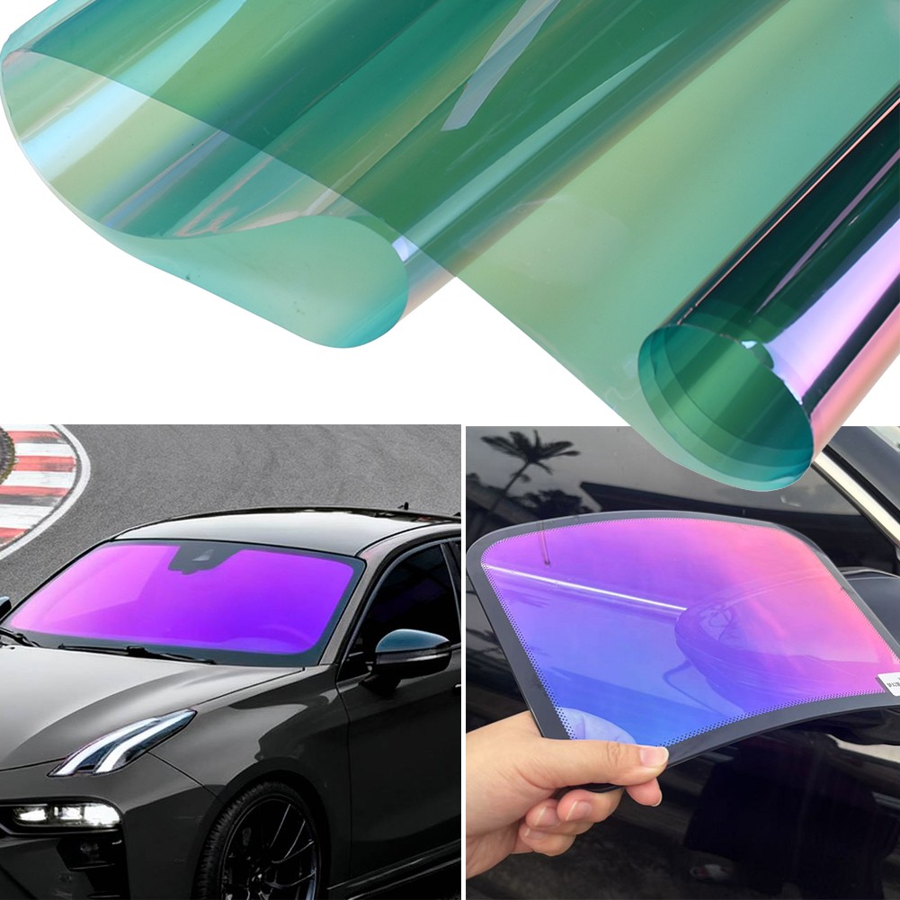 Chameleon Purple Blue to Red Car Windshield Solar Film 65%VLT Car Window Tinting