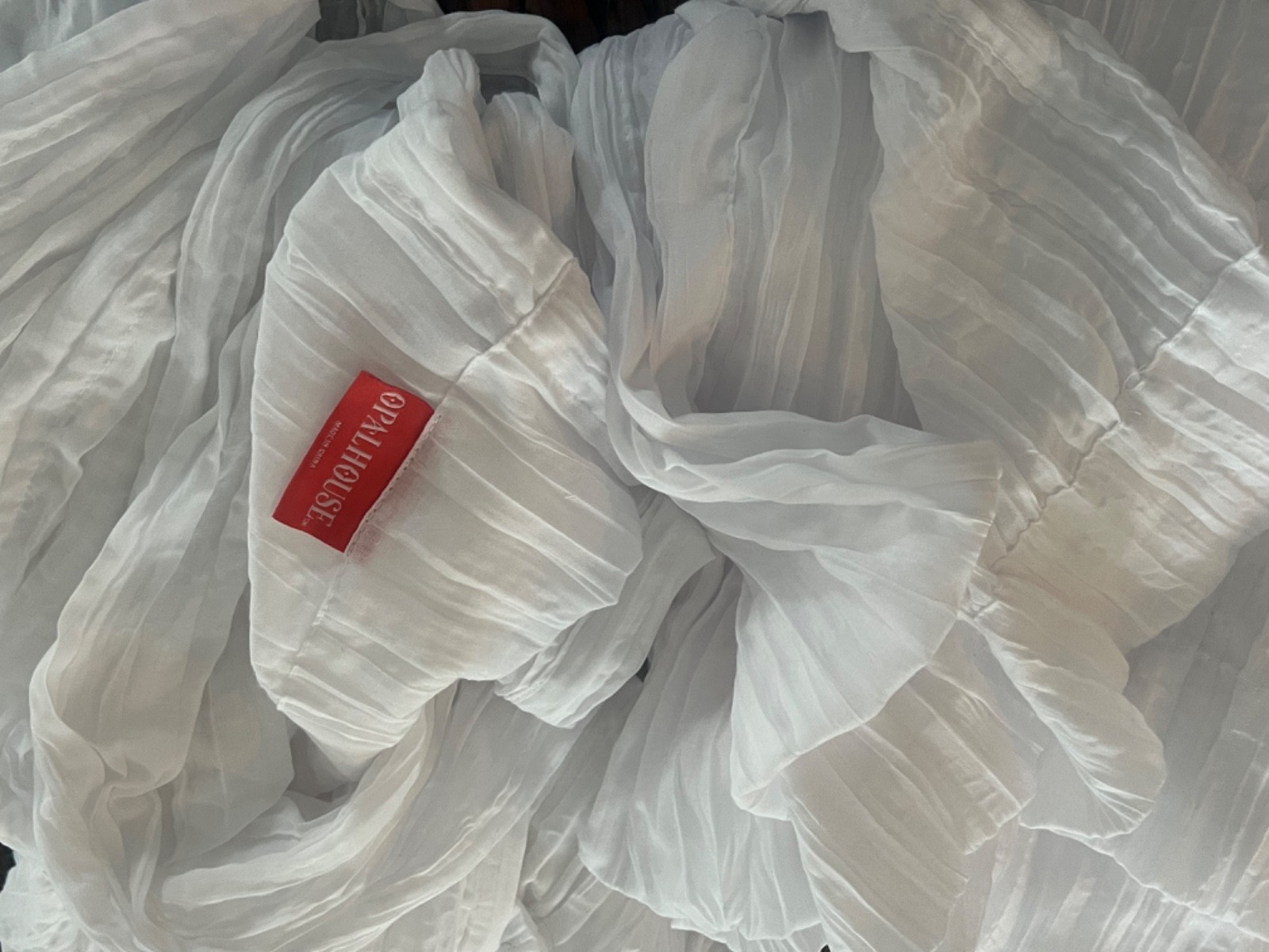 EUC! Rare! Opalhouse SET OF 2! Sheer Curtain Panel White Crushed 51′ W W X 95″L