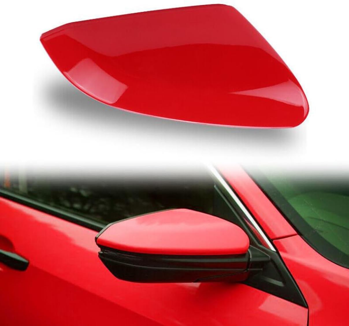 White Right Passenger Side Mirror Cap Cover For Honda Civic 2016-2021
