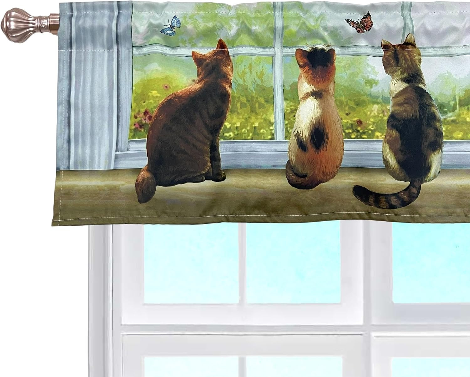 Blackout Valance Curtains for Kitchen/Bathroom/Living Room/Bedroom Privacy Decor