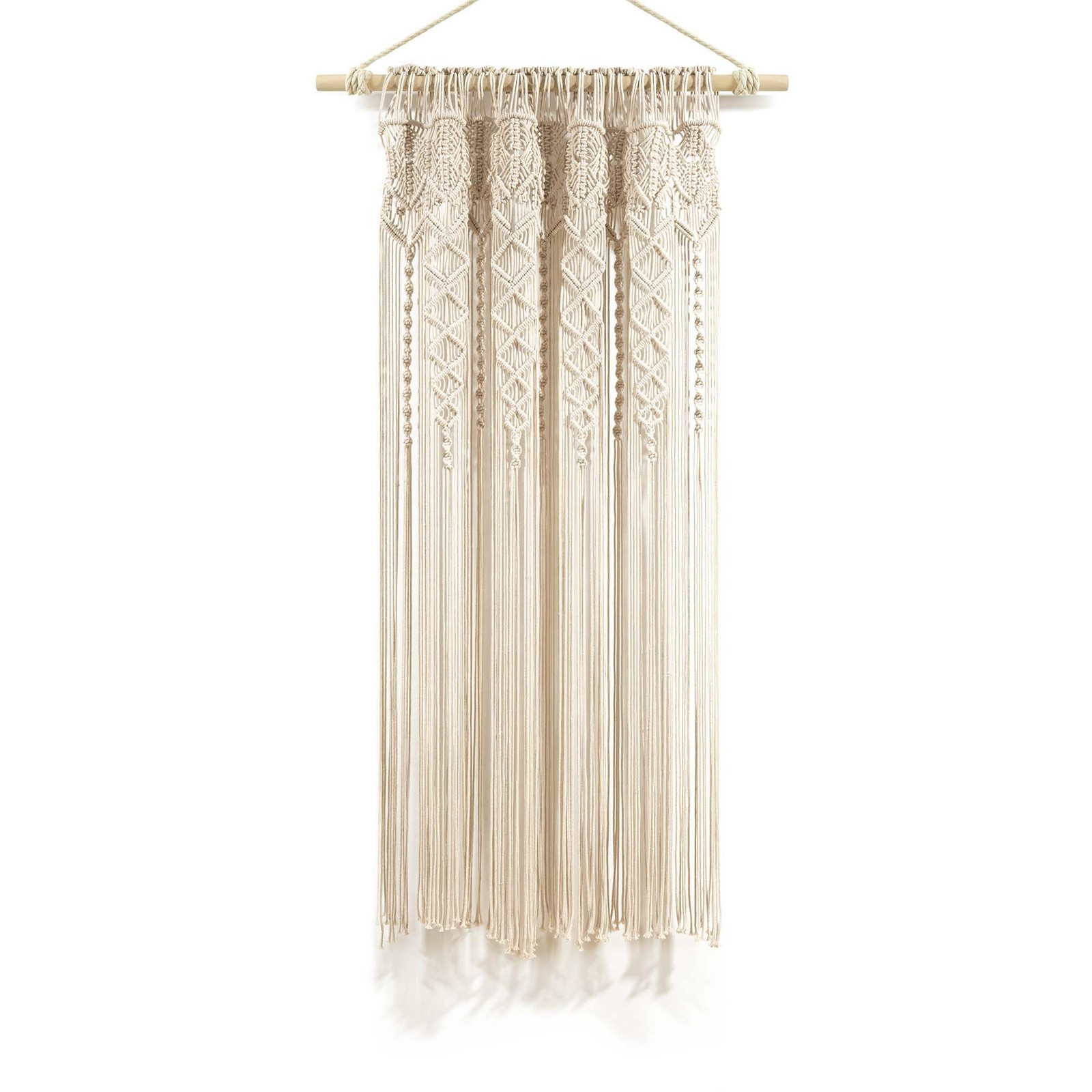Lush Decor Boho Textured Cotton Window Curtain Panel Single 40 W X 63 L –