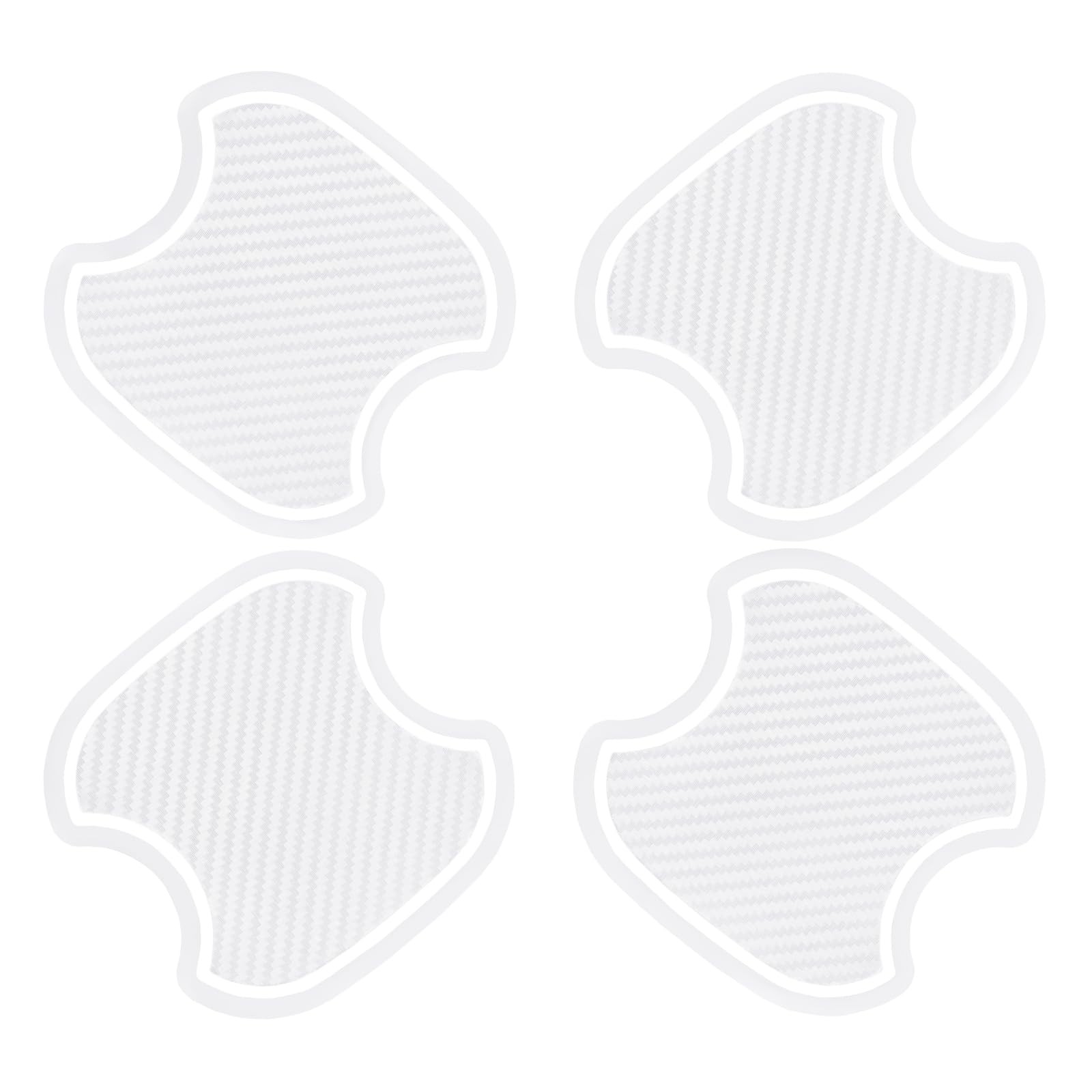 4Pcs Universal 3D Carbon Fiber Car Door Handle Paint Scratch Protector Sticke…