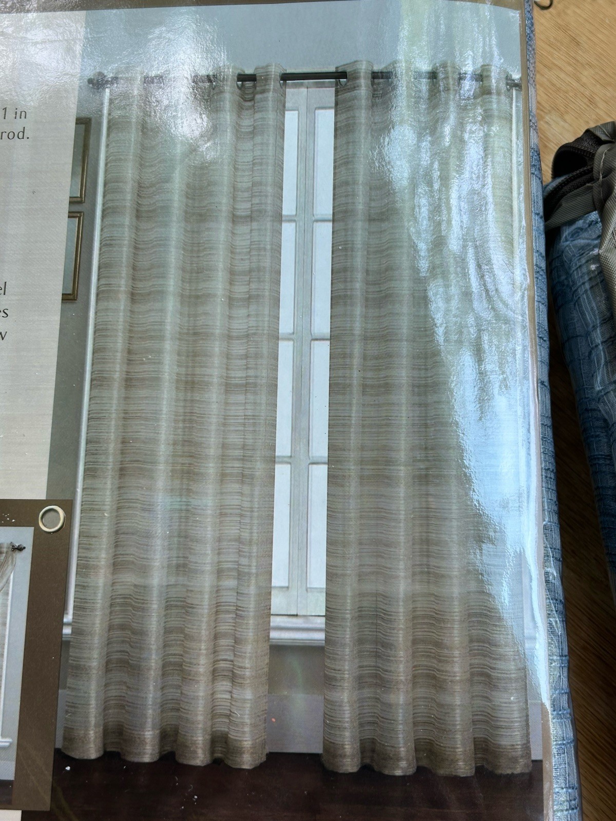 Bryce Blue 2 Grommet Curtain Panels New Open Box Sheer 54 X 84 Ea