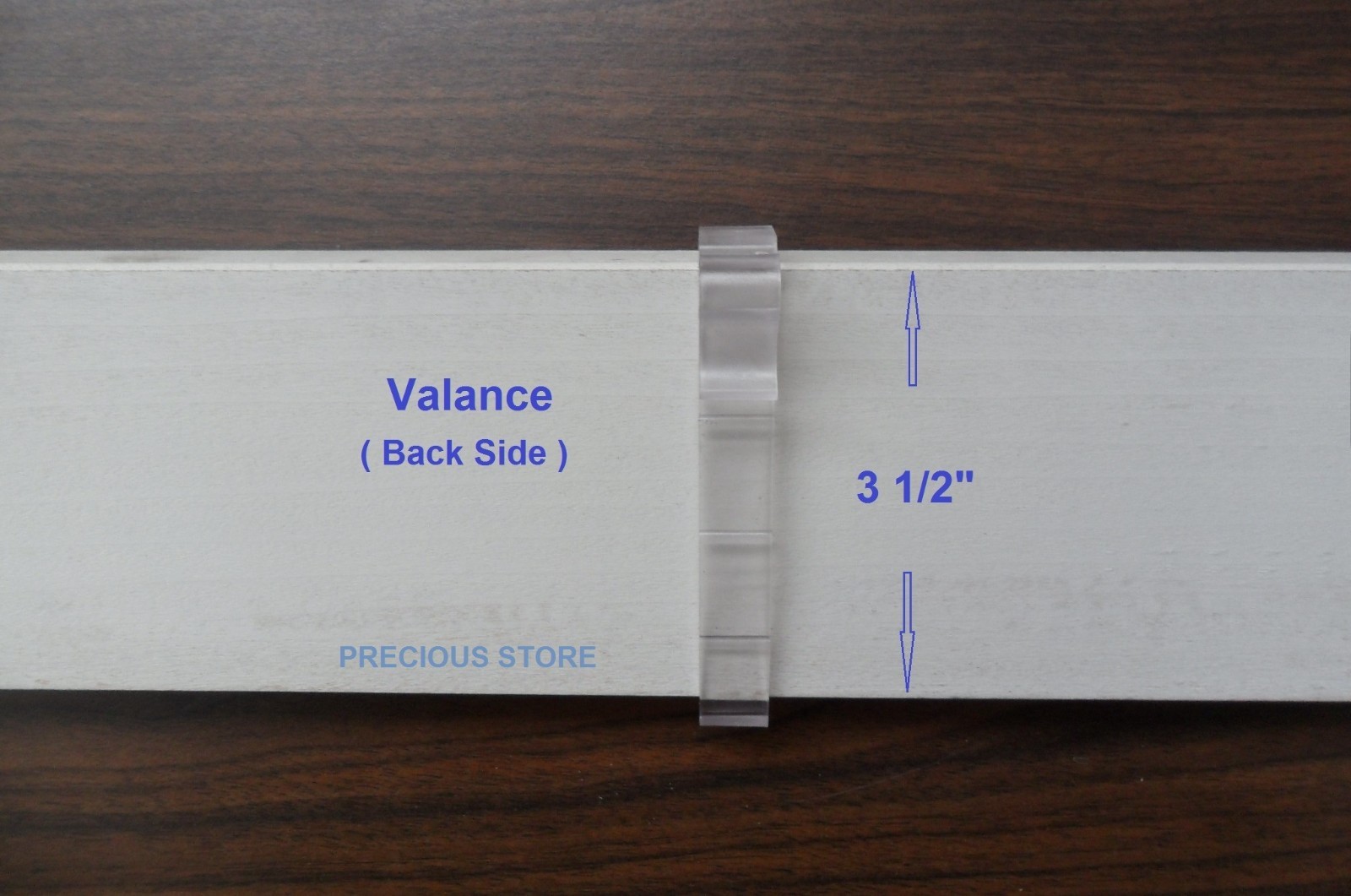3 1/2 Inch Valance Clips For Faux wood, Wood Window Blinds 3.5, 6-12 pack.
